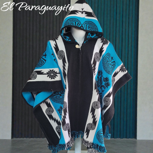 Poncho Alpaca standar con capucha