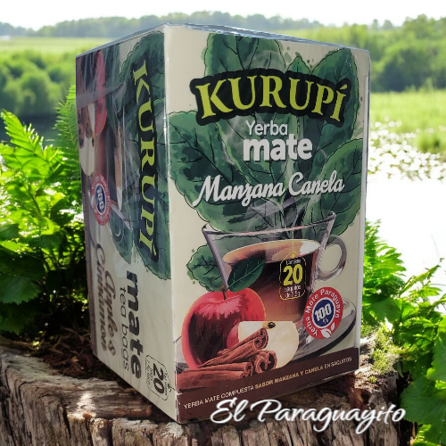 Yerba Mate Kurupí Manzana Canela en bosita