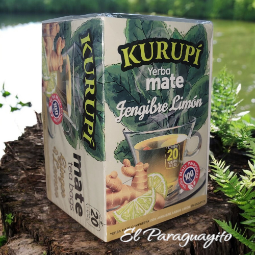 Yerba Mate Kurupí Jengibre Limón en bolsita