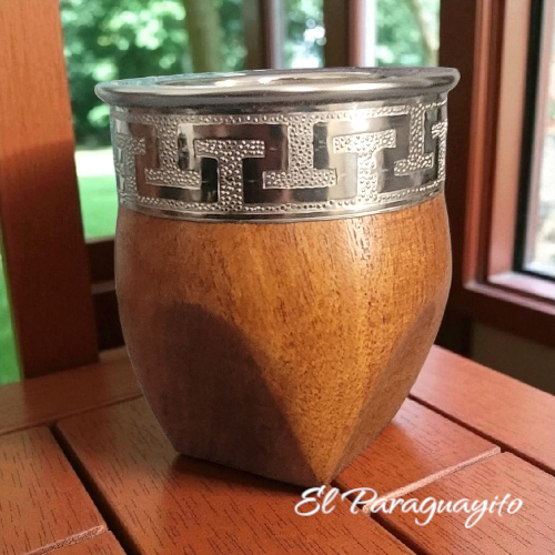 Mate imperial algarrobo virola de acero inox base irregular