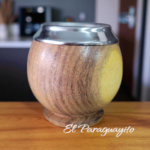 Mate de algarrobo onix virola de acero inox
