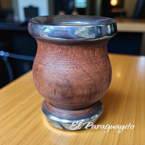 Mate de algarrobo copita base y virola de acero inox