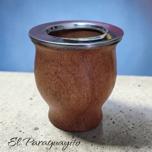 Mate camionero de algarrobo virola de acero