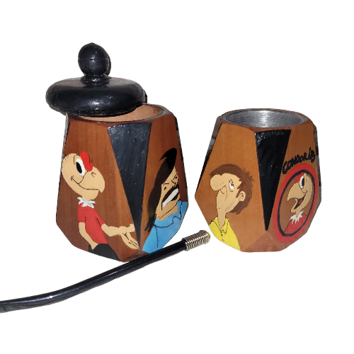 Pack Mate y yerbero pintado Condorito
