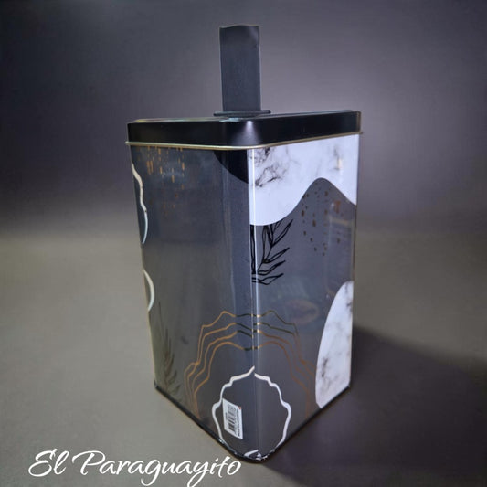 Yerbero en lata cuadrado elegant
