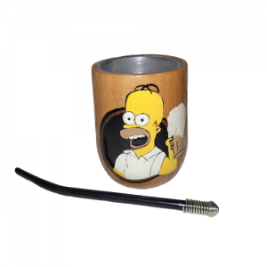 Mate pintado vaso Homero