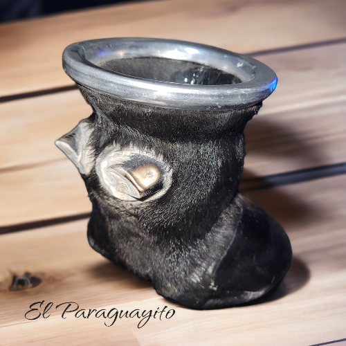 Mate pezuña de vidrio templado negro