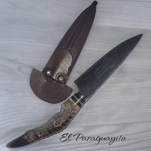 Cuchillo Verijero de acero al carbono garra de Ñandú 10 cms