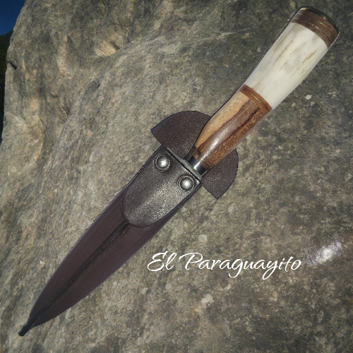 Cuchillo Verijero de acero al carbono mango madera bicolor 16 cms