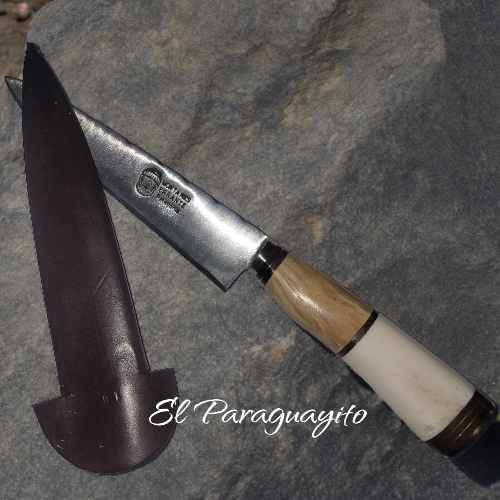 Cuchillo Verijero de acero al carbono mango madera bicolor 16 cms