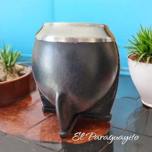 Mate Uruguayo torpedo calabaza negro