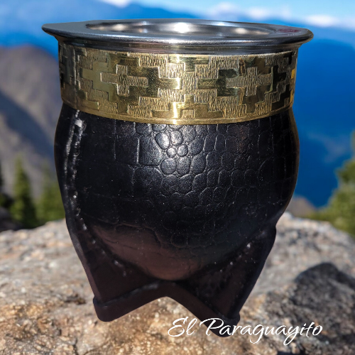 Mate Imperial uruguayo deluxe crocó negro